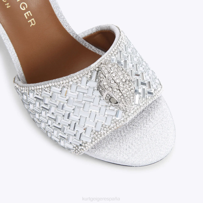 Kurt Geiger mujer sandalia kensington londres 2LPR412 | calzados combinación de plata